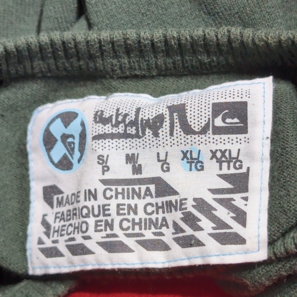 Vintage Quicksilver XL Striped Green / Blue Skateboard Sweater - Picture 5 of 8